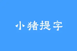 小猪提字