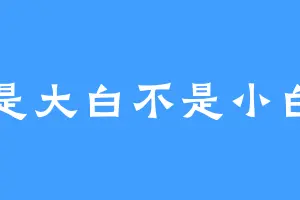 是大白不是小白