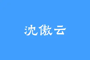 沈傲云