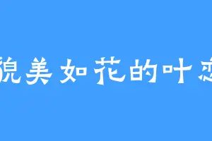 貌美如花的叶恋