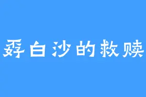 孬白沙的救赎