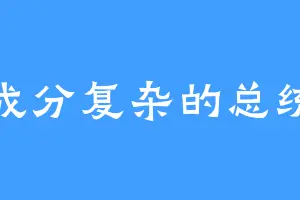 成分复杂的总统