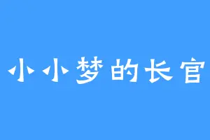 小小梦的长官