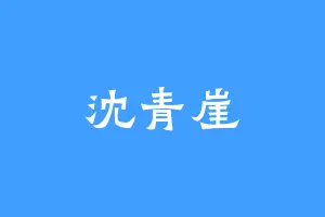 沈青崖