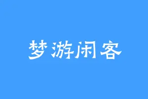 梦游闲客