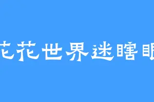 花花世界迷瞎眼
