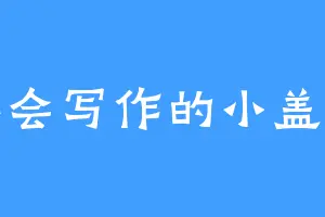 不会写作的小盖子