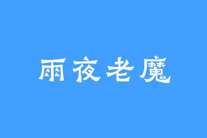 雨夜老魔