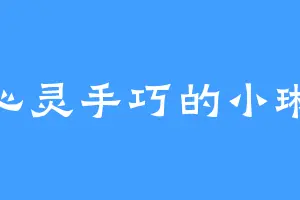 心灵手巧的小琳