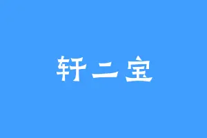 轩二宝