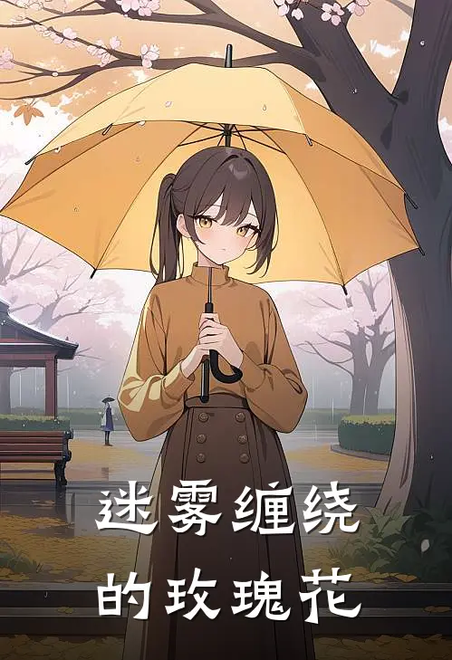 迷雾缠绕的玫瑰花