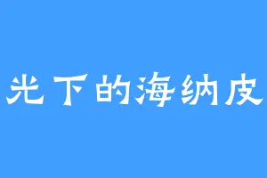 月光下的海纳皮冬