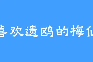 喜欢遗鸥的梅仙