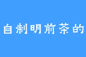 爱吃自制明前茶的叶枫