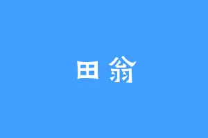 田翁