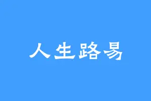 人生路易