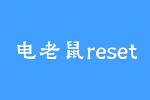 电老鼠reset