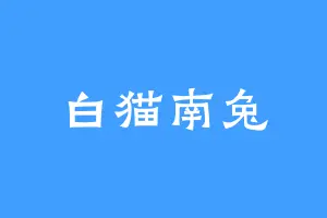 白猫南兔