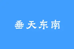 垂天东南