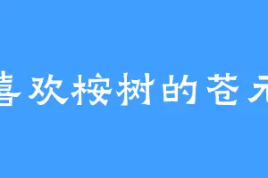 喜欢桉树的苍元