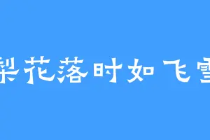 梨花落时如飞雪