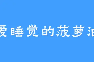 爱睡觉的菠萝油
