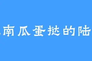爱吃南瓜蛋挞的陆凡可