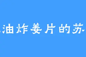 爱吃油炸姜片的苏老表
