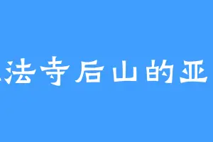 弘法寺后山的亚米