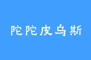 陀陀皮乌斯