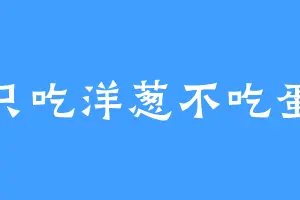 只吃洋葱不吃蛋