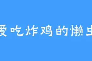 爱吃炸鸡的懒虫