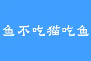 鱼不吃猫吃鱼