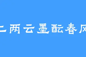 二两云墨酝春风