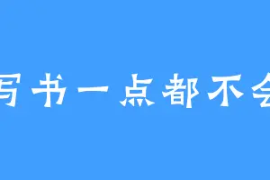 写书一点都不会